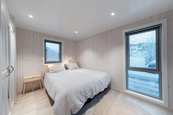 Vikran seaside lodge - soverom med dobbeltseng